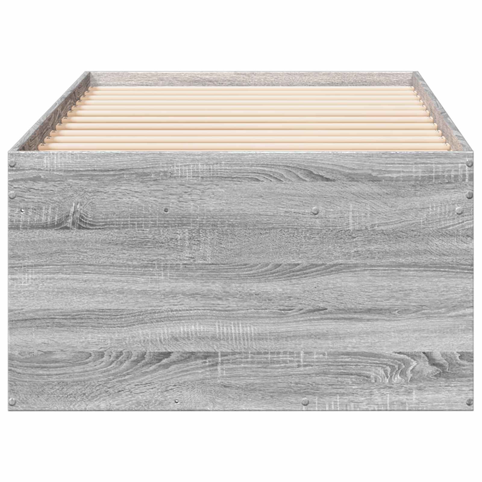 Bedframe met opslag Grijs Sonoma 80 x 200 cm Bewerkt hout
