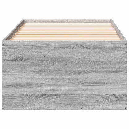 Bedframe met opslag Grijs Sonoma 80 x 200 cm Bewerkt hout
