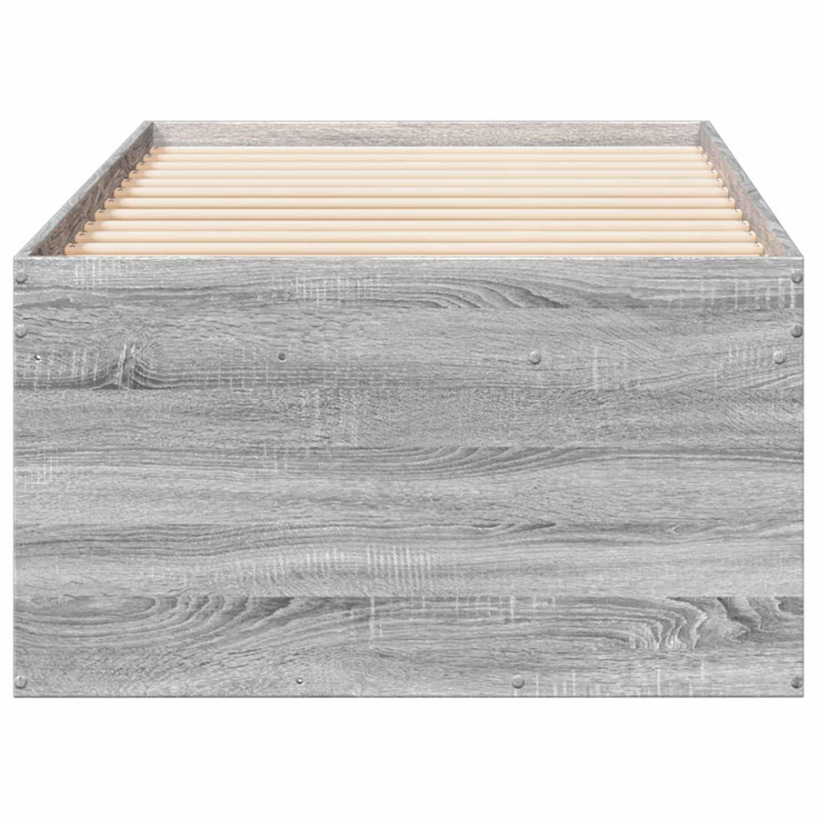 Bedframe met opslag Grijs Sonoma 80 x 200 cm Bewerkt hout