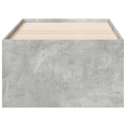 Bedframe met opslag Betongrijs 80 x 200 cm Bewerkt hout