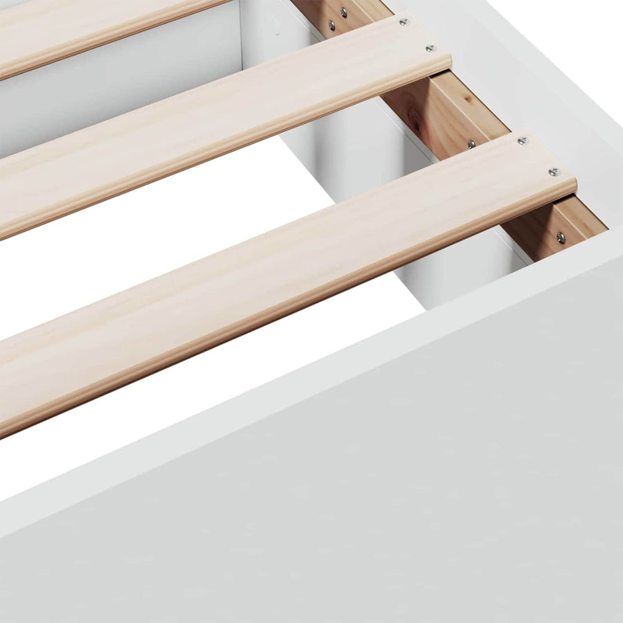 Bedframe met opslag met lade Wit 80 x 200 cm Bewerkt hout