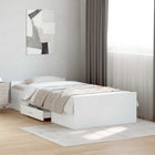 Bedframe met opslag met lade Wit 80 x 200 cm Bewerkt hout