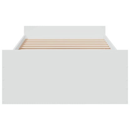 Bedframe met opslag met lade Wit 80 x 200 cm Bewerkt hout