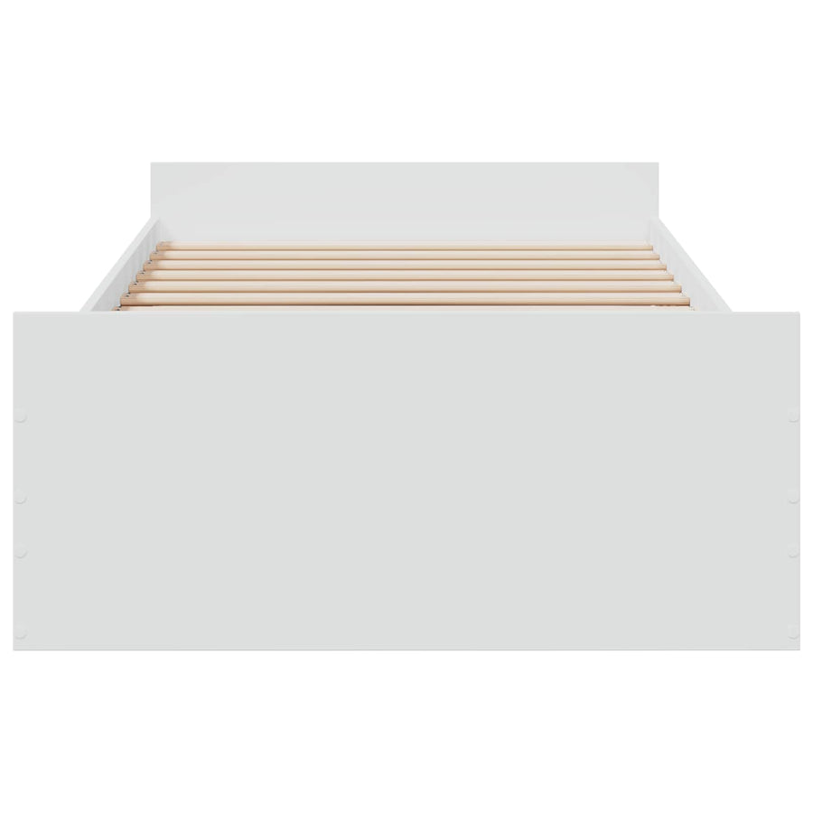 Bedframe met opslag met lade Wit 80 x 200 cm Bewerkt hout