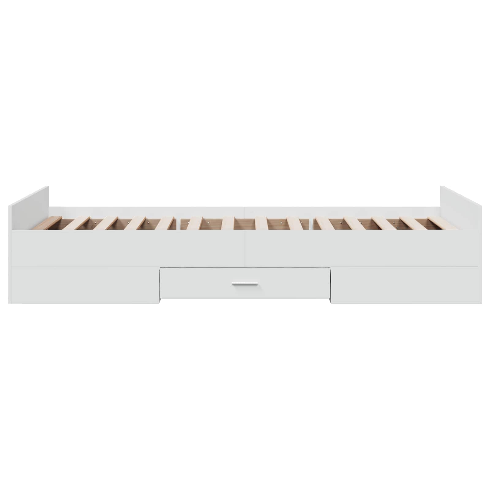 Bedframe met opslag met lade Wit 80 x 200 cm Bewerkt hout