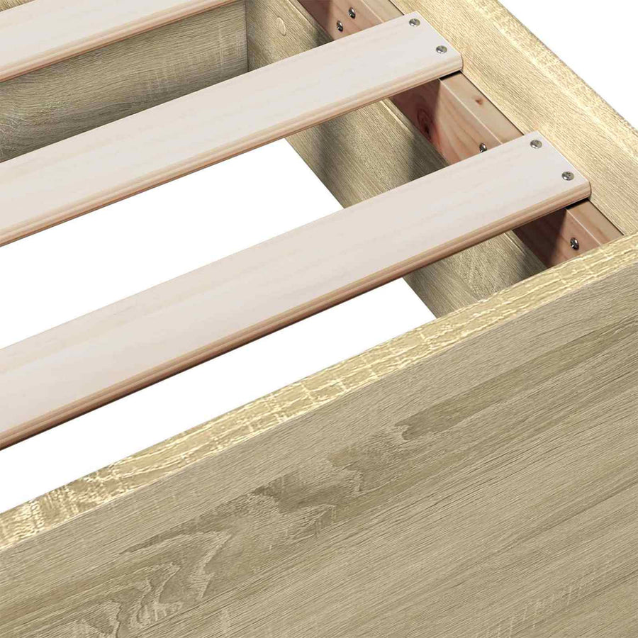 Bedframe met opslag Sonoma Eiken 80 x 200 cm Bewerkt hout
