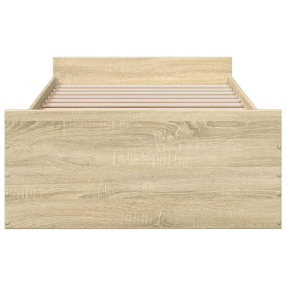 Bedframe met opslag Sonoma Eiken 80 x 200 cm Bewerkt hout