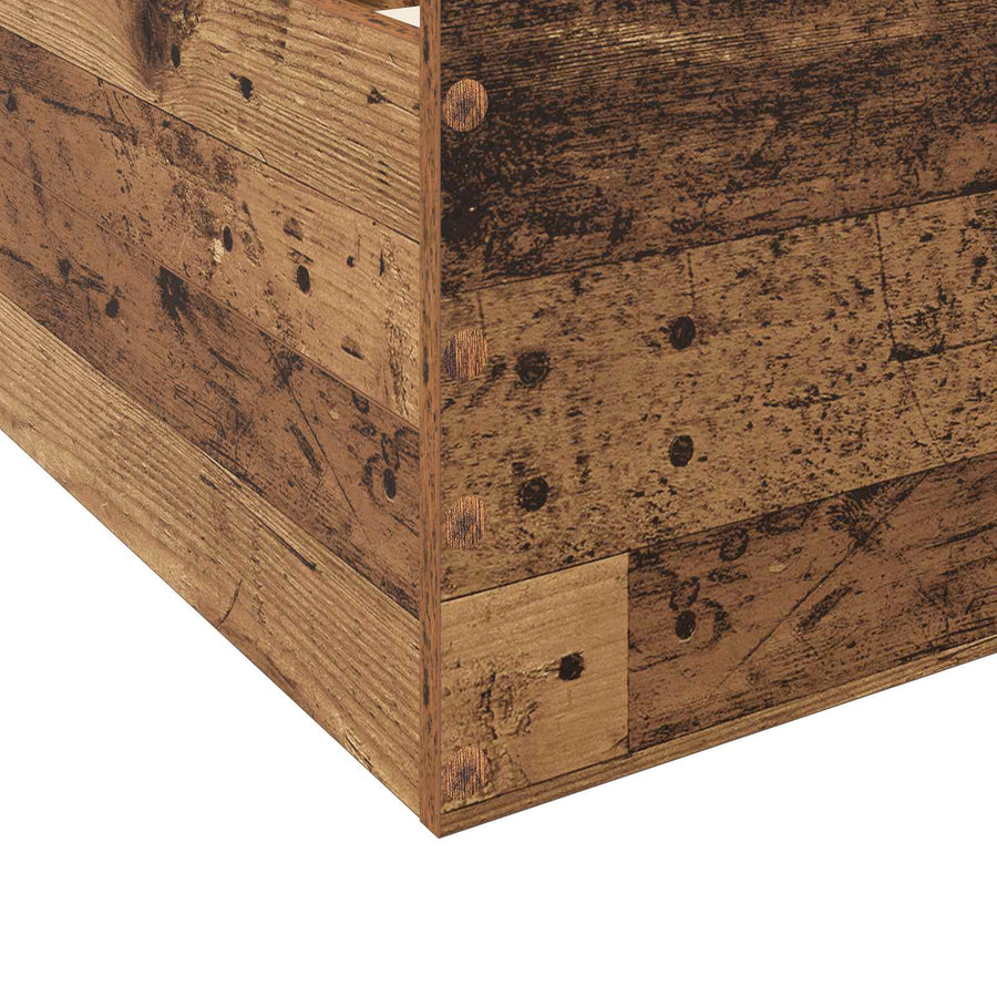 Bedframe met opslag met lade Oud hout 80 x 200 cm Bewerkt hout