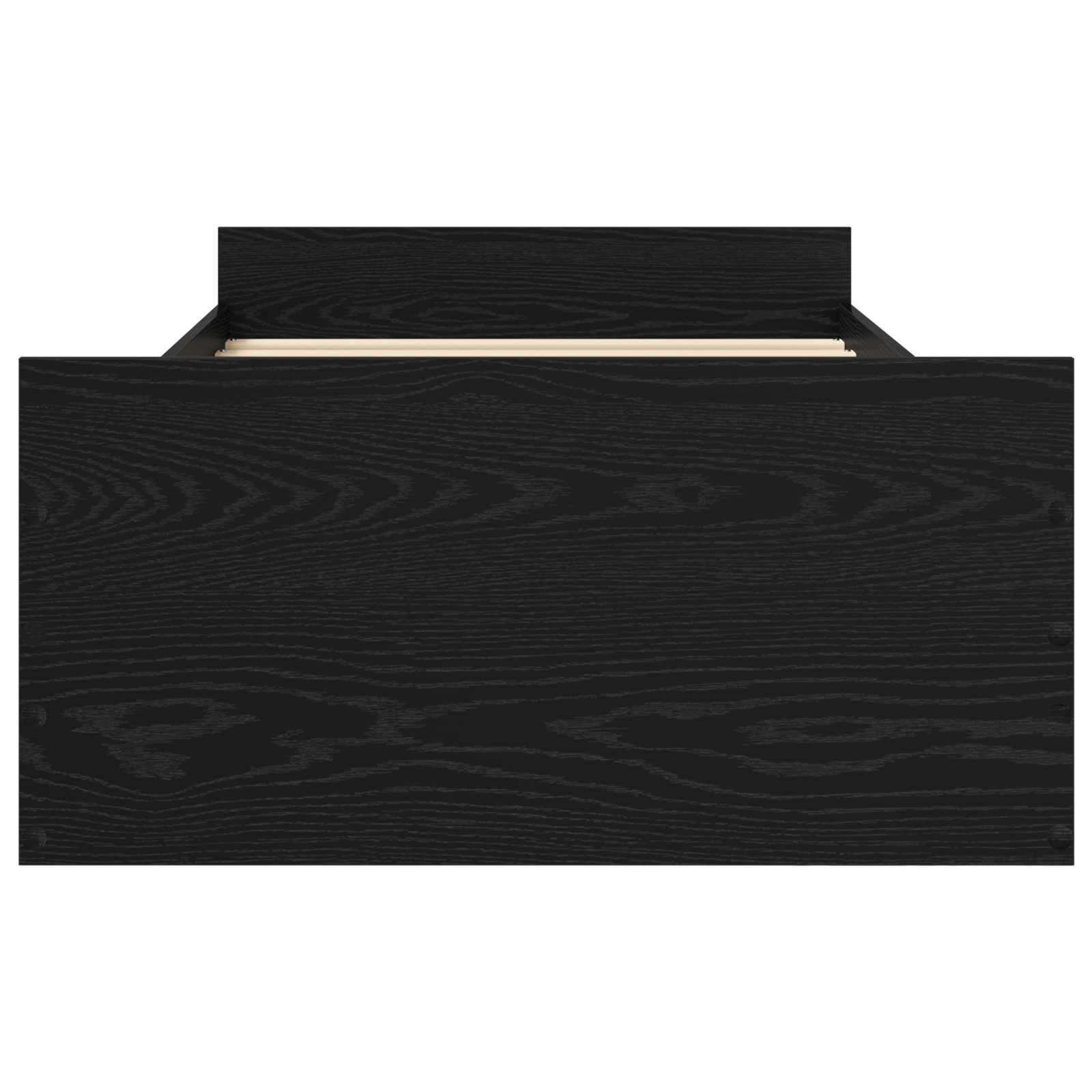 Bedframe met opslag Zwart eiken 80 x 200 cm Bewerkt hout