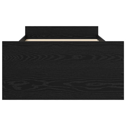 Bedframe met opslag Zwart eiken 80 x 200 cm Bewerkt hout