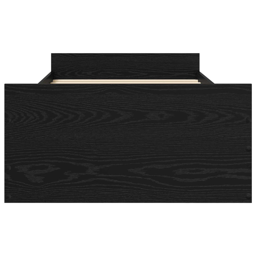 Bedframe met opslag Zwart eiken 80 x 200 cm Bewerkt hout