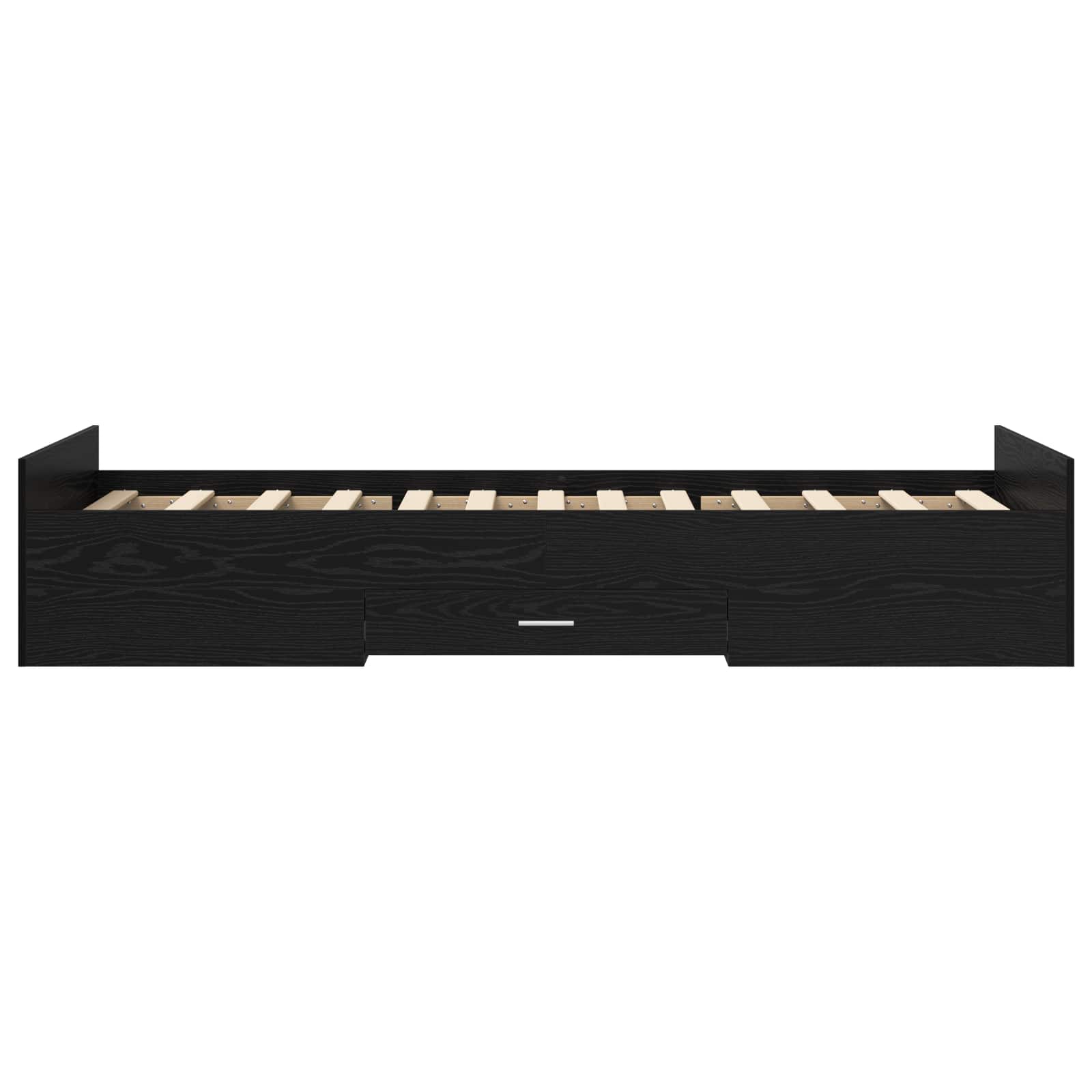 Bedframe met opslag Zwart eiken 80 x 200 cm Bewerkt hout