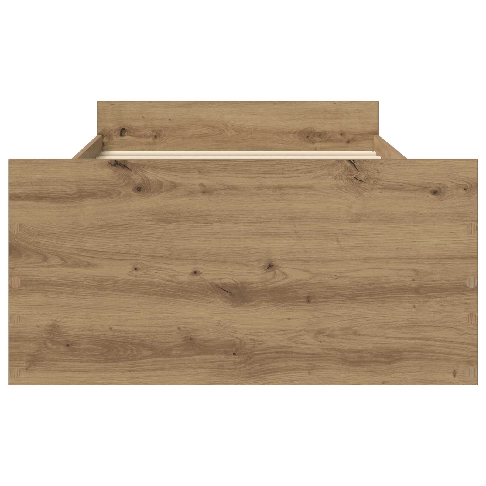 Bedframe met opslag Artisanaal eiken 80 x 200 cm Bewerkt hout