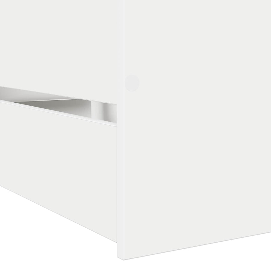 Bedframe met lade met hoofdeinde met opslag Wit Bewerkt hout