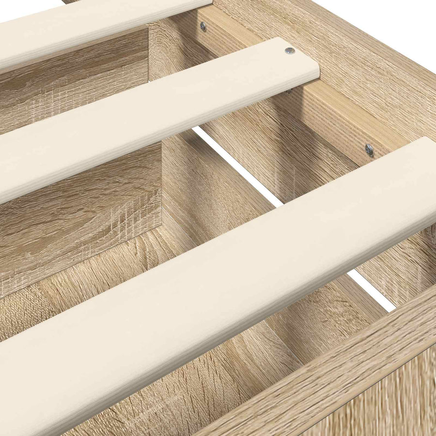 Bedframe met lade met hoofdeinde Sonoma Eiken Bewerkt hout