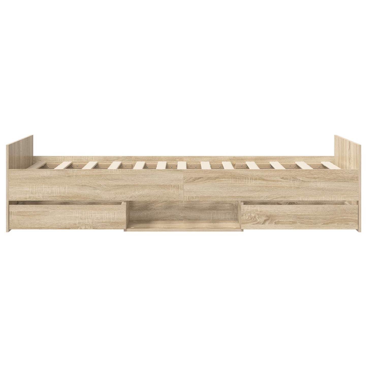 Bedframe met lade met hoofdeinde Sonoma Eiken Bewerkt hout