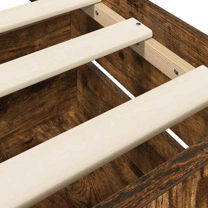 Bedframe met lade met hoofdeinde Gerookt eiken Bewerkt hout