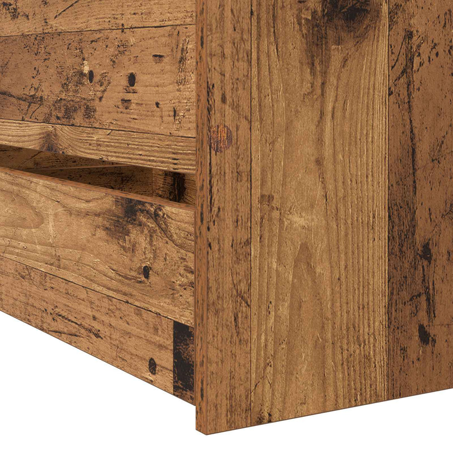 Bedframe met lade met hoofdeinde Oud hout Bewerkt hout
