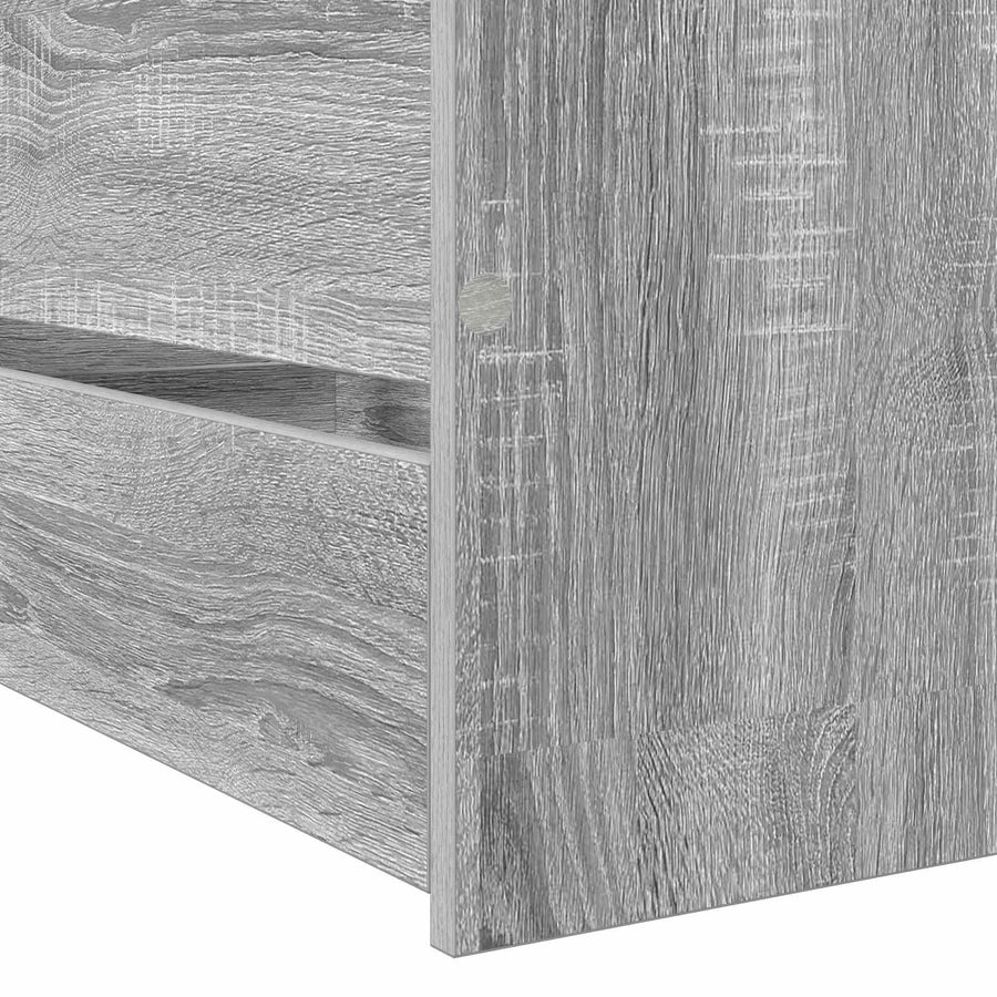 Bedframe met lade met hoofdeinde Grijs Sonoma Bewerkt hout