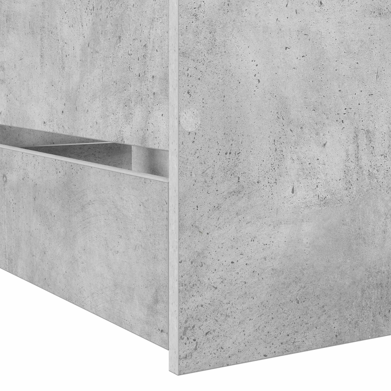 Bedframe met lade met hoofdeinde Betongrijs Bewerkt hout