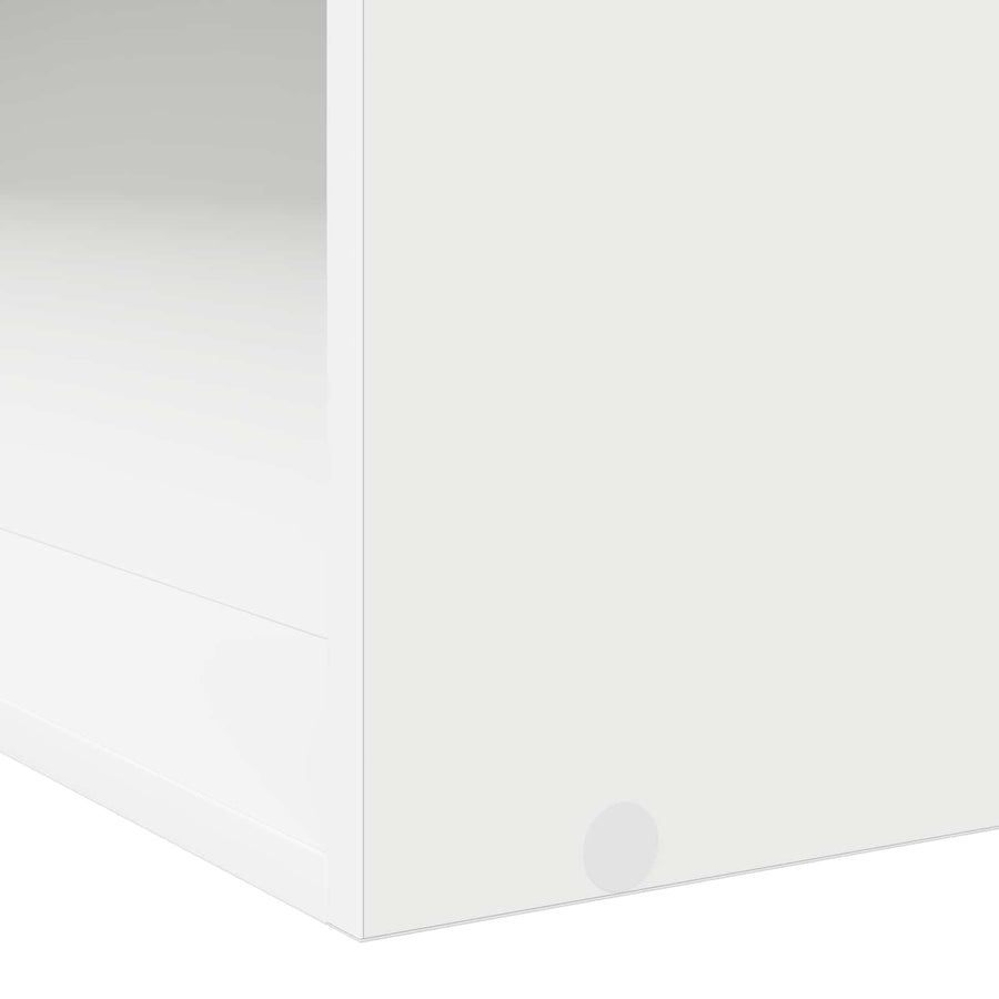 Bedframe met opslag met plank Wit 80 x 200 cm Bewerkt hout