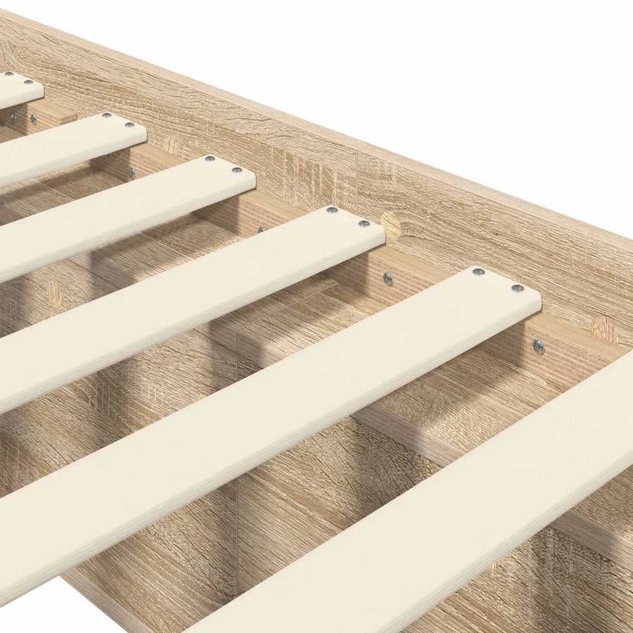 Bedframe met opslag Sonoma Eiken 80 x 200 cm Bewerkt hout