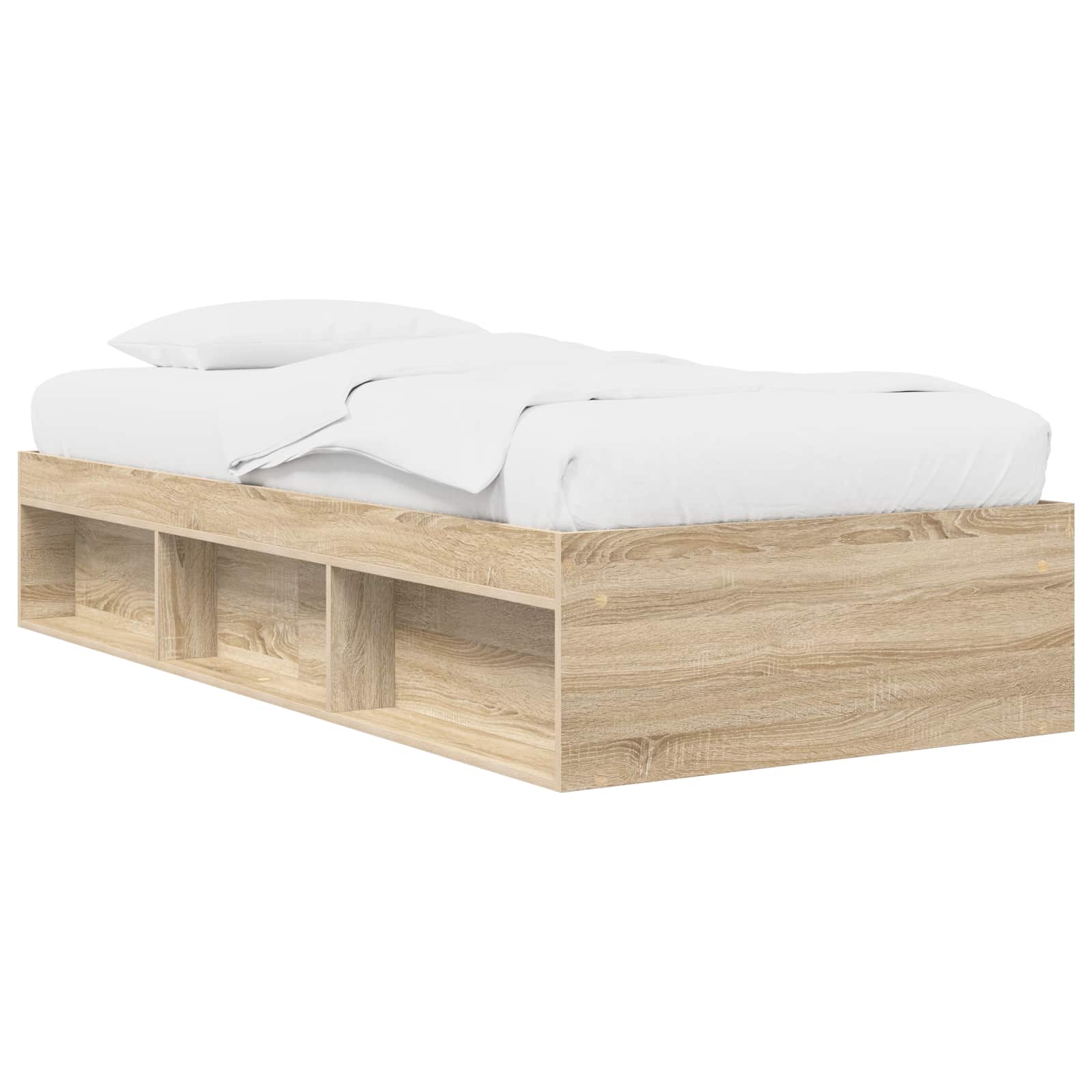 Bedframe met opslag Sonoma Eiken 80 x 200 cm Bewerkt hout