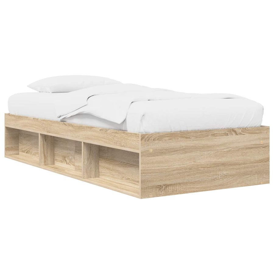 Bedframe met opslag Sonoma Eiken 80 x 200 cm Bewerkt hout