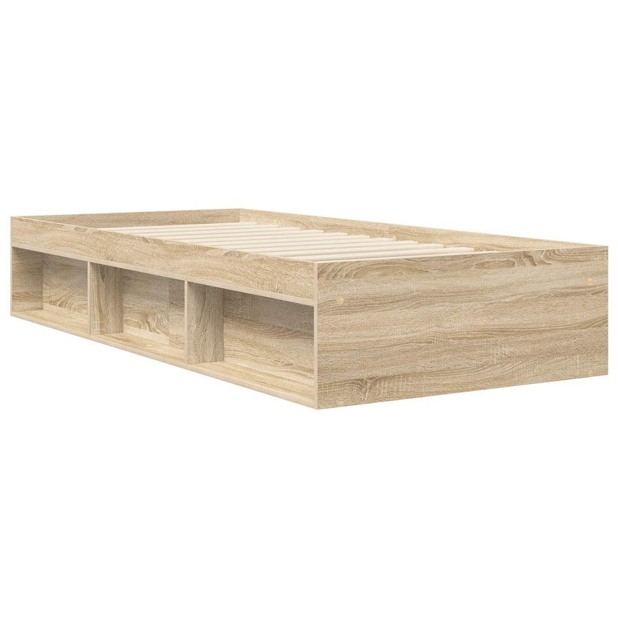 Bedframe met opslag Sonoma Eiken 80 x 200 cm Bewerkt hout