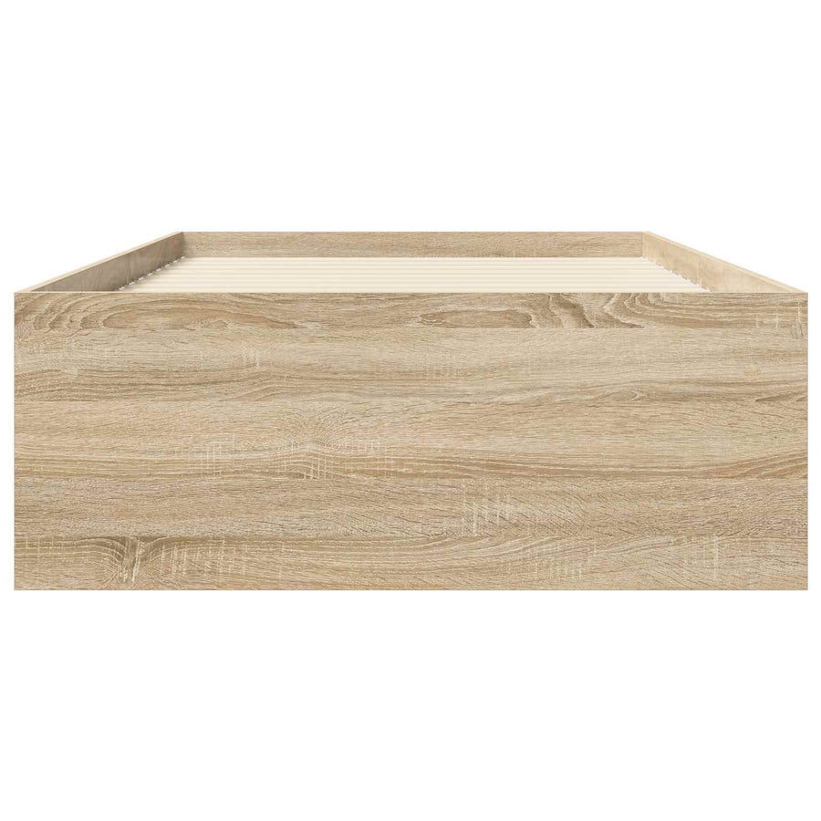 Bedframe met opslag Sonoma Eiken 80 x 200 cm Bewerkt hout