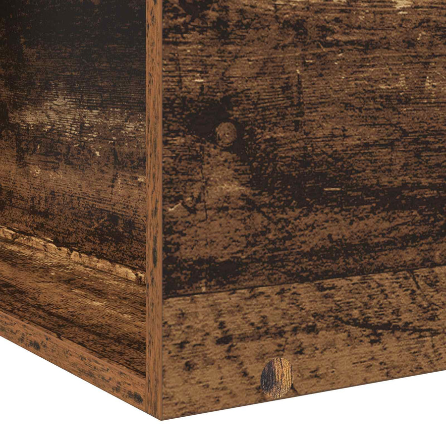 Bedframe met opslag met plank Oud hout 80 x 200 cm Bewerkt hout