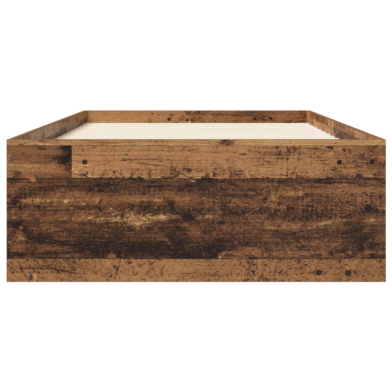Bedframe met opslag met plank Oud hout 80 x 200 cm Bewerkt hout