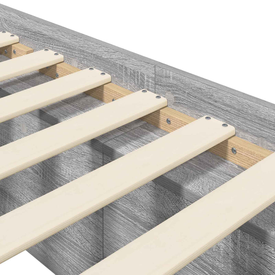 Bedframe met opslag Grijs Sonoma 80 x 200 cm Bewerkt hout
