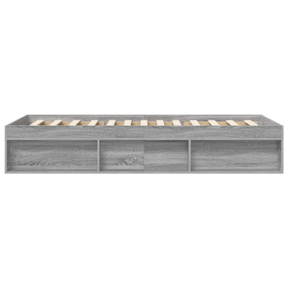 Bedframe met opslag Grijs Sonoma 80 x 200 cm Bewerkt hout