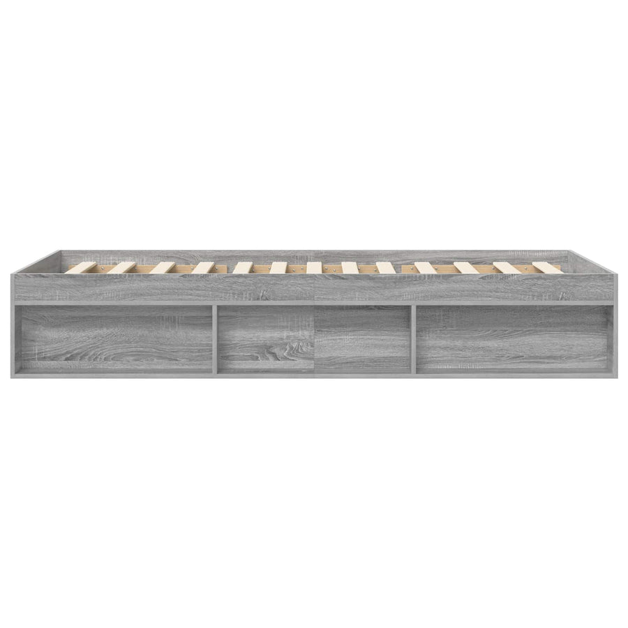Bedframe met opslag Grijs Sonoma 80 x 200 cm Bewerkt hout