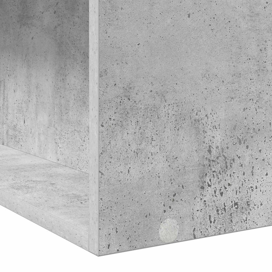 Bedframe met opslag Betongrijs 80 x 200 cm Bewerkt hout