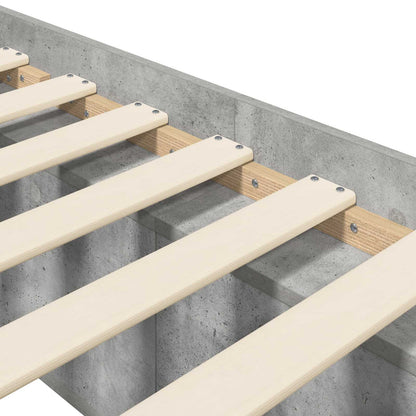 Bedframe met opslag Betongrijs 80 x 200 cm Bewerkt hout