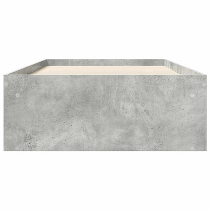 Bedframe met opslag Betongrijs 80 x 200 cm Bewerkt hout