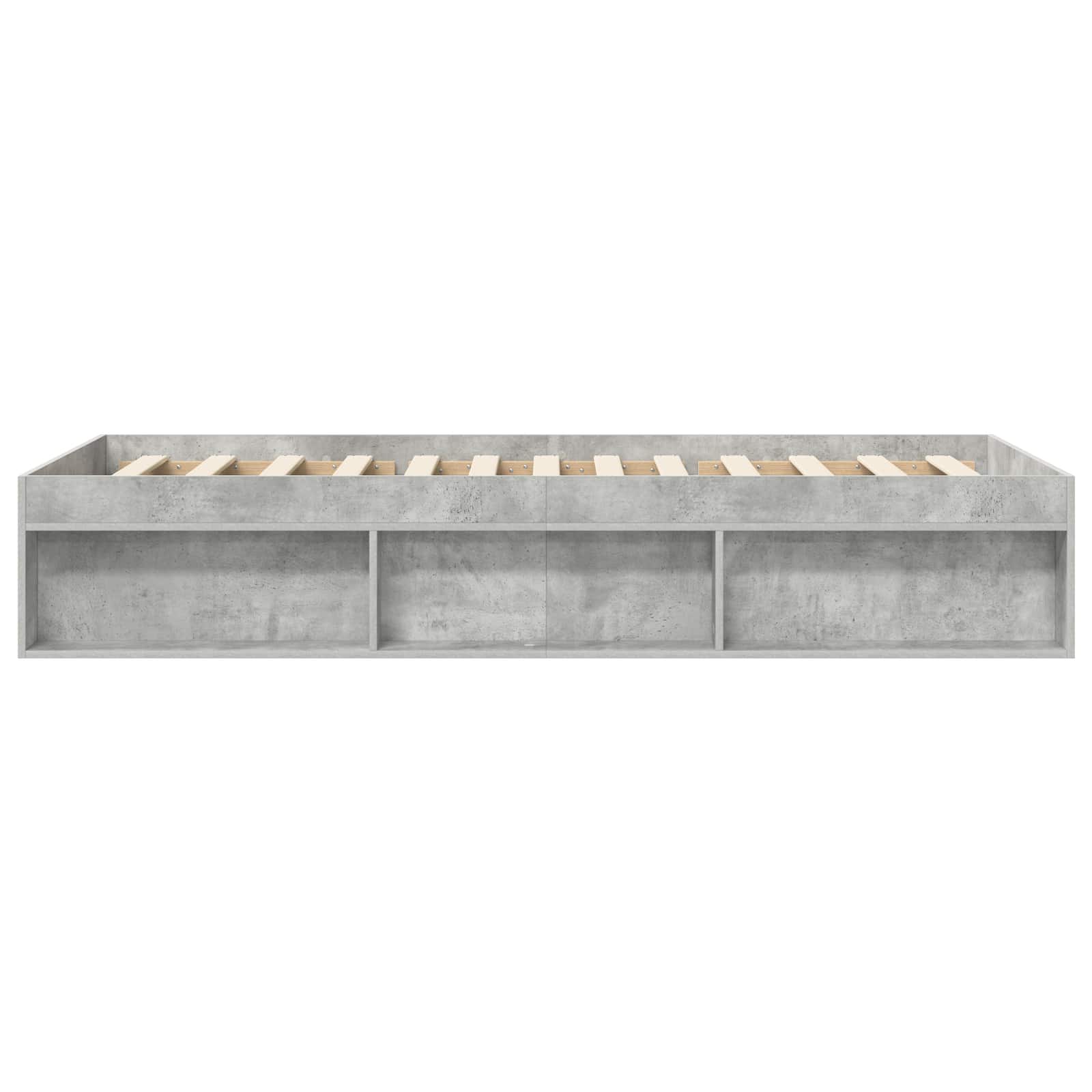 Bedframe met opslag Betongrijs 80 x 200 cm Bewerkt hout