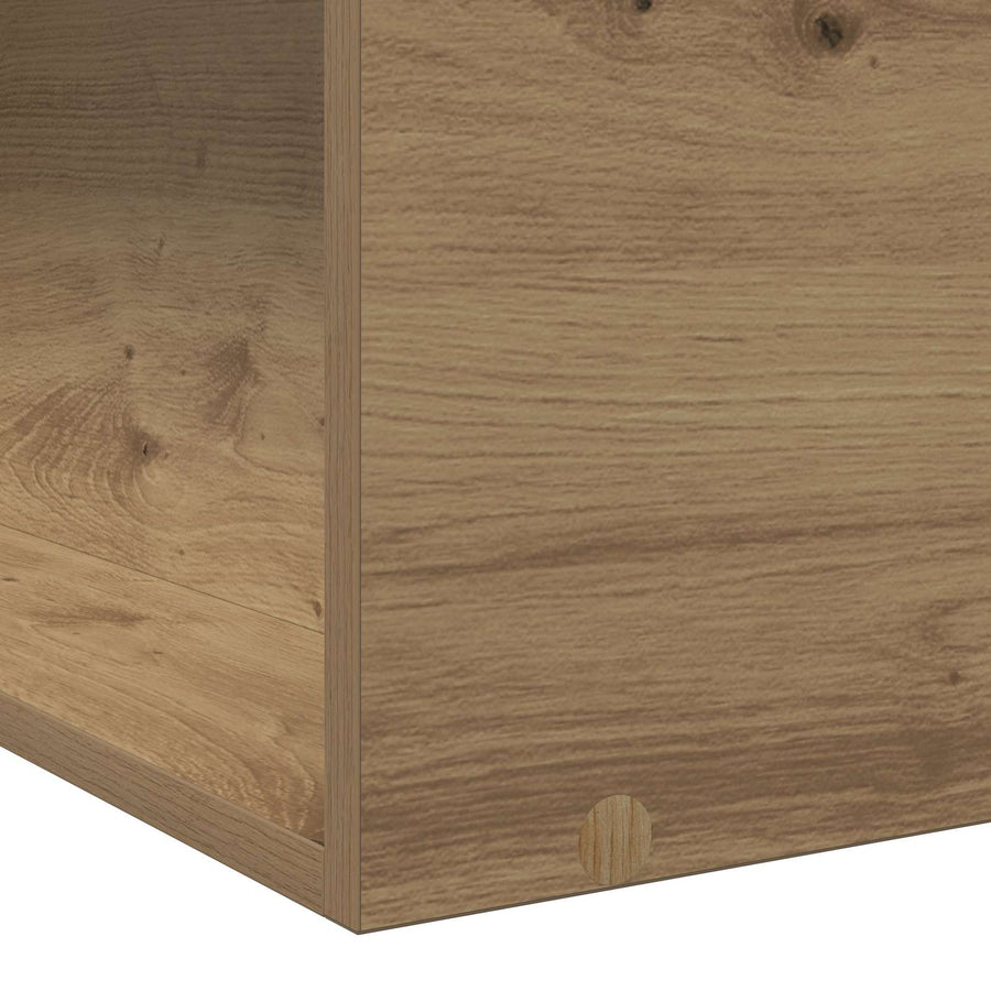 Bedframe met opslag Artisanaal eiken 80 x 200 cm Bewerkt hout