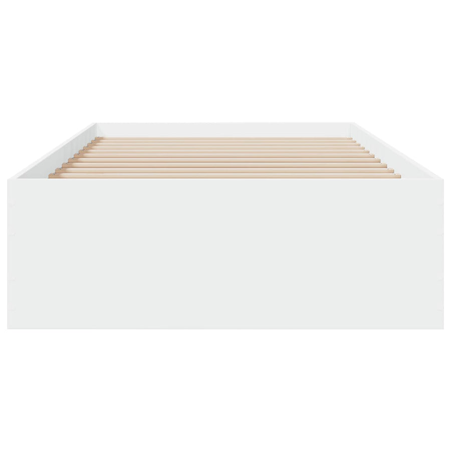Bedframe met lade met opslag Wit Bewerkt hout