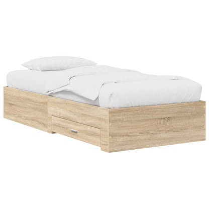 Bedframe met lade met opslag Sonoma Eiken Bewerkt hout