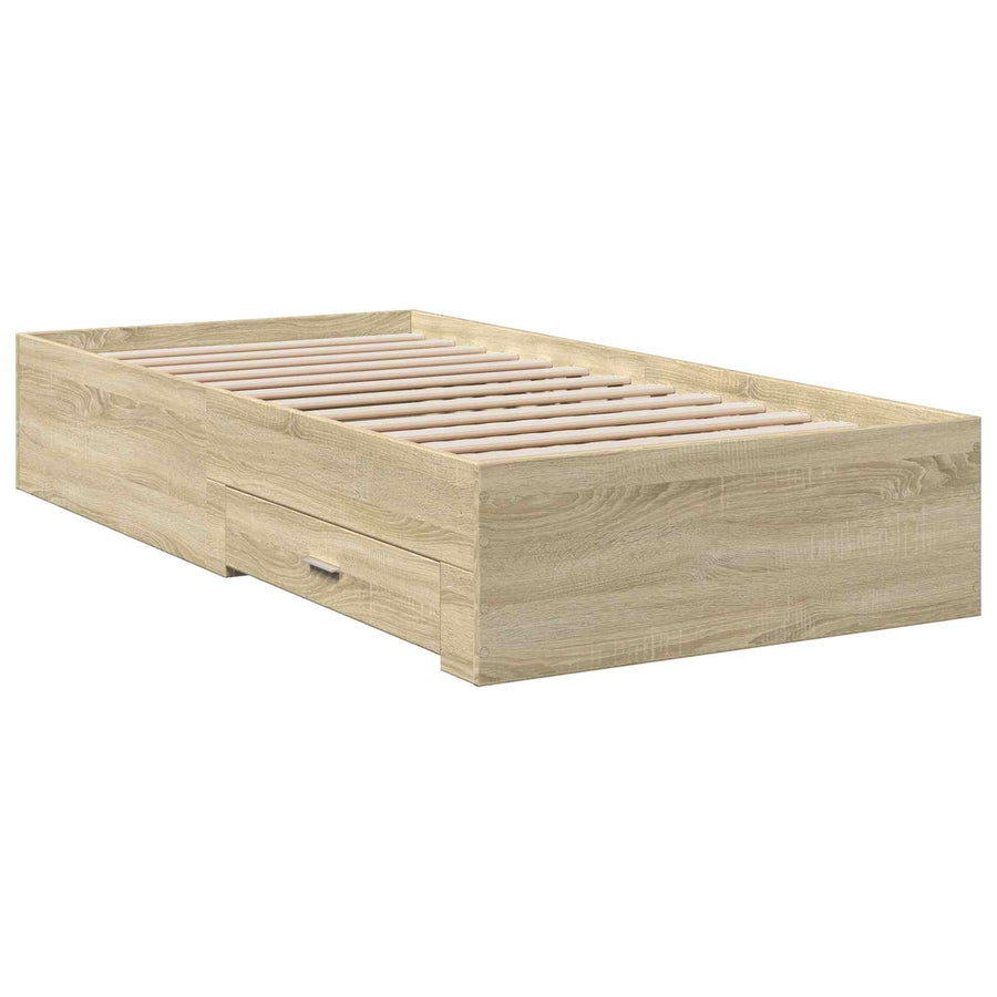 Bedframe met lade met opslag Sonoma Eiken Bewerkt hout