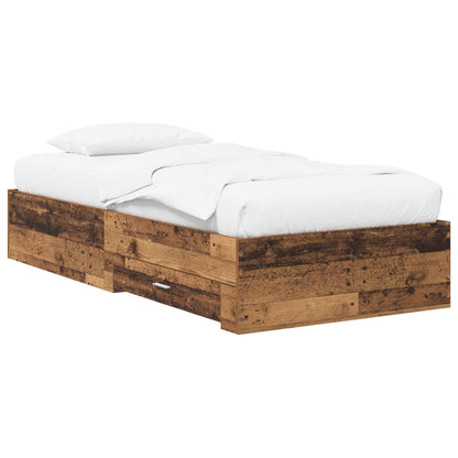 Bedframe met lade met opslag Oud hout Bewerkt hout