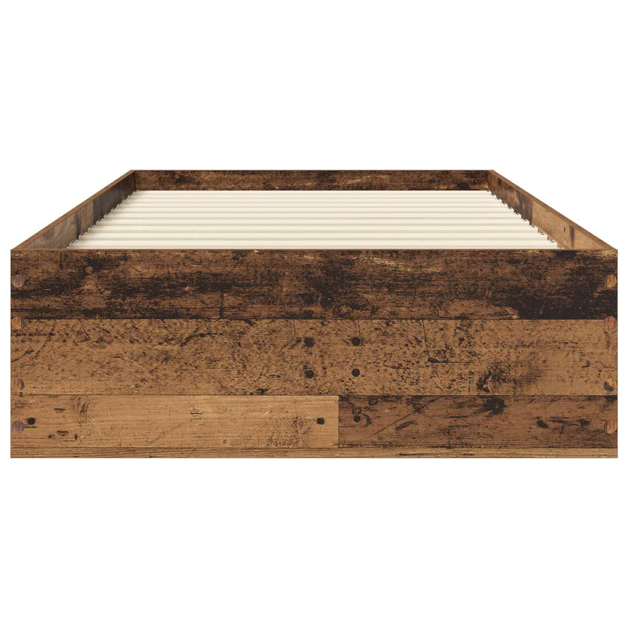 Bedframe met lade met opslag Oud hout Bewerkt hout