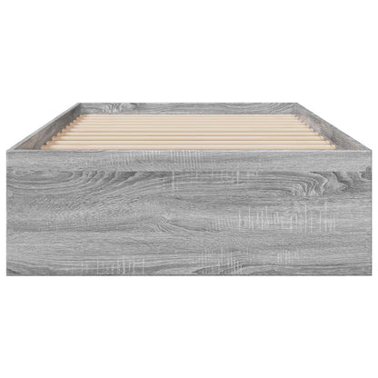 Bedframe met lade met opslag Grijs Sonoma Bewerkt hout