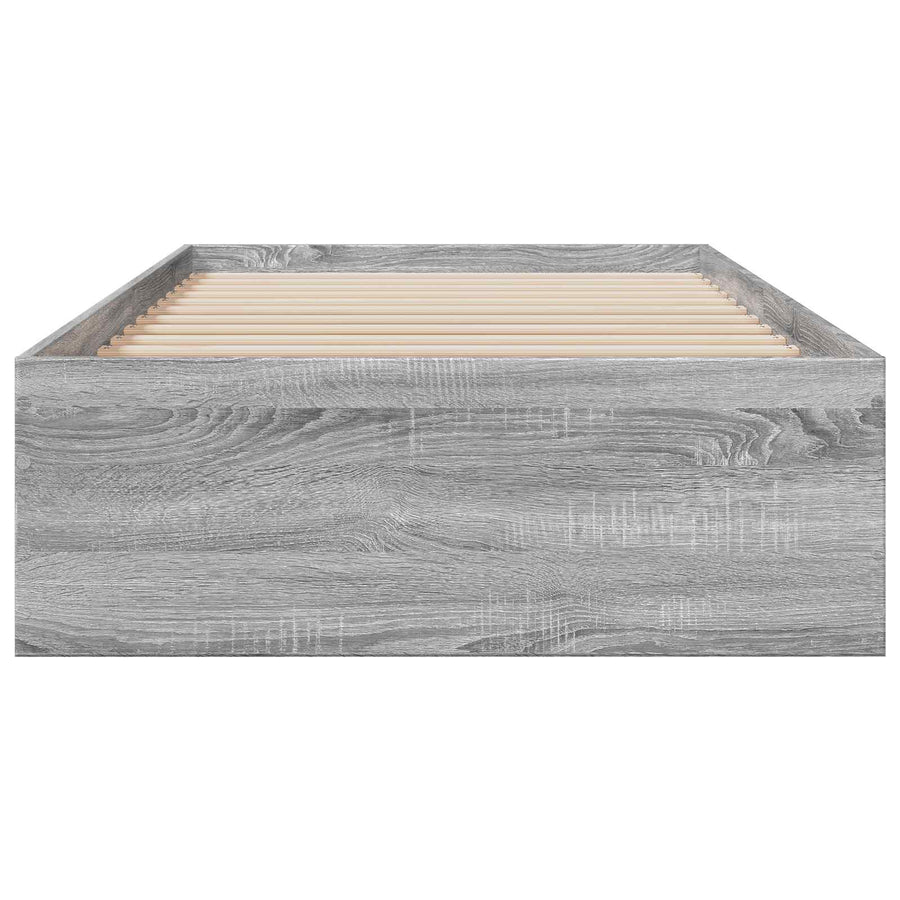 Bedframe met lade met opslag Grijs Sonoma Bewerkt hout