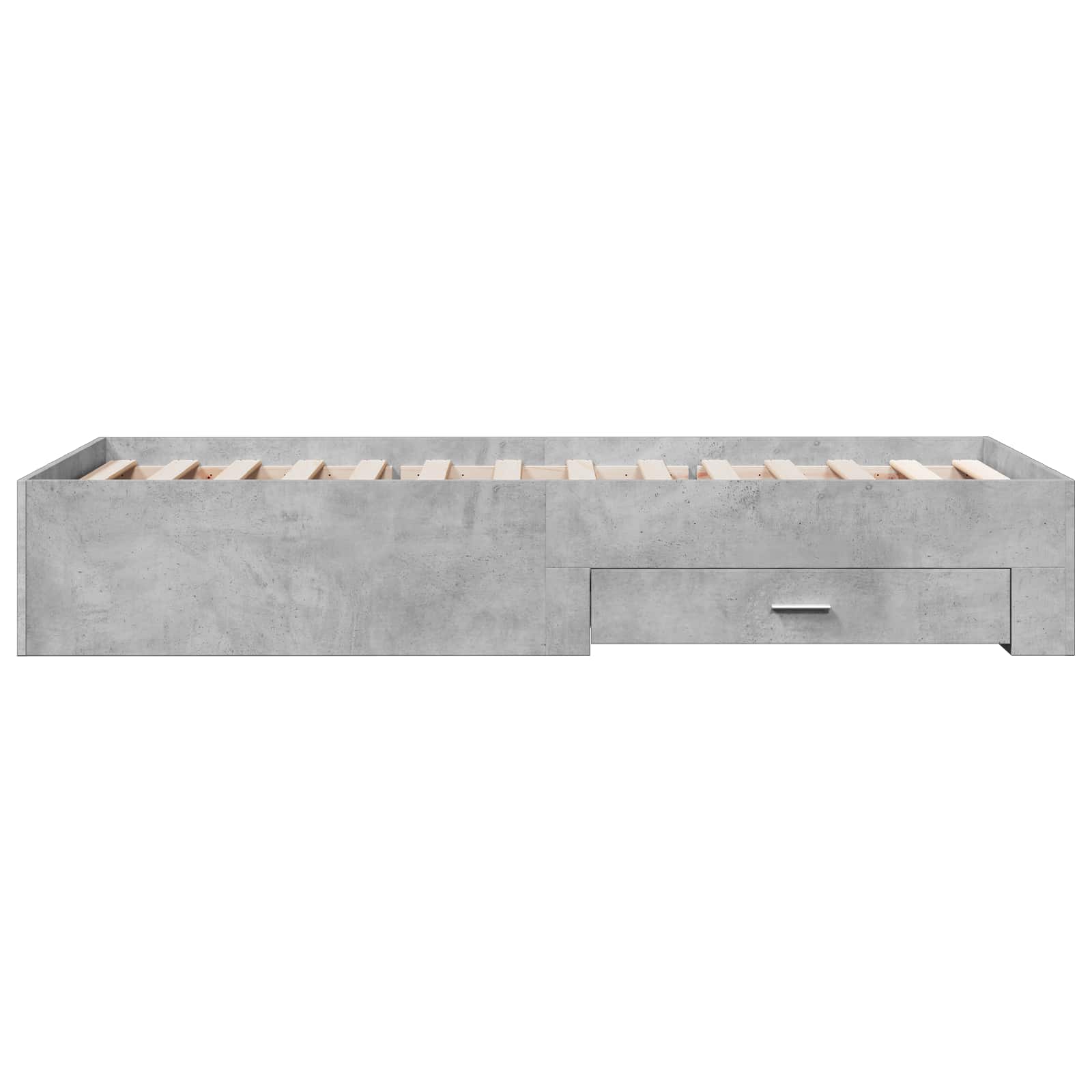 Bedframe met lade met opslag Betongrijs Bewerkt hout