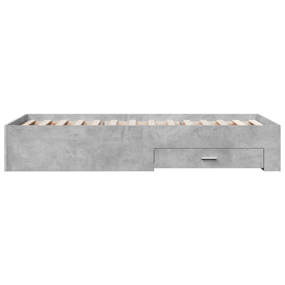 Bedframe met lade met opslag Betongrijs Bewerkt hout