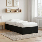 Bedframe met lade met opslag Zwart eiken Bewerkt hout